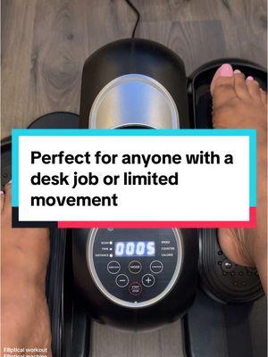 This portable elliptical machine is perfect for seniors or anyone with a desk job. #ellipticalworkout #ellipticalmachine #newyearnewaura #tiktokshopfinds #spotlightfinds #workfromhome #seniorcitizens 