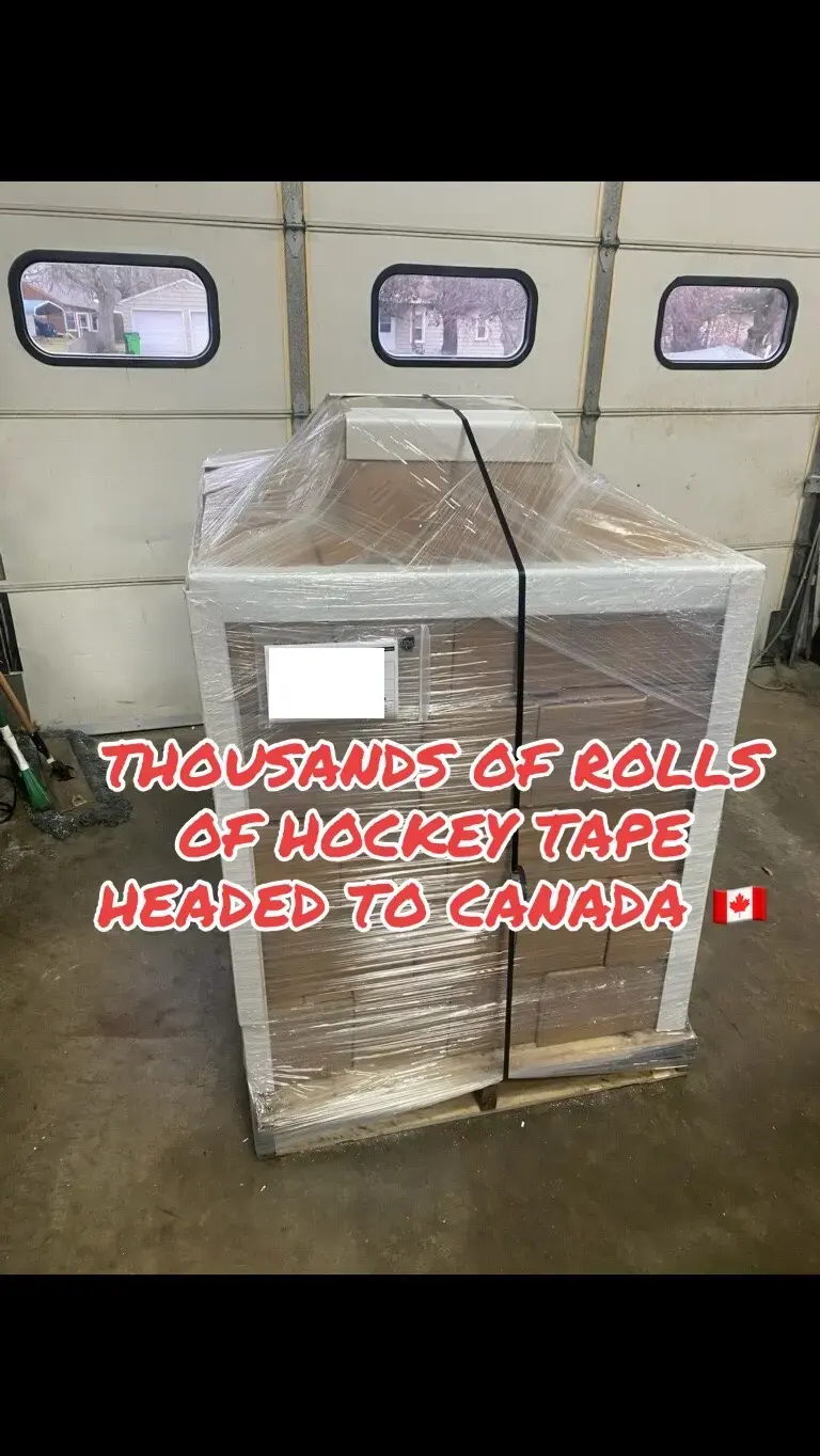 Beyond excited to be sending thousands of rolls of hockey tape to Canada 🇨🇦! From starting in the basement to being distributed in over 5 different countries & sold in more than 20+! Proudly made in the USA unlike any alternative grip tape in the game!  #hockey #canada_life🇨🇦 #hockeycanada #hockeyboys #hockeytiktoks #hockeytok #hockeyplayer #hockeylife #hockeytiktok #hockeytape #griptape #vukgripz #americanmade 