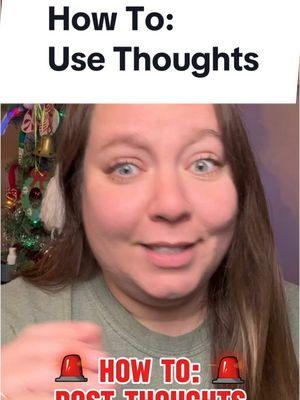 How to use thoughts. Follow for more TikTok tips, tricks knowledge, and tutorials  @Katie 🩷 TikTok “How To” Lady  #tiktoktips #tiktoktipsandtricks #tiktoktutorial #tiktokhowto 