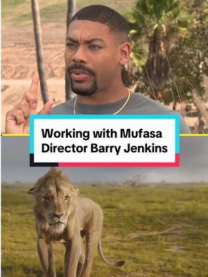 Aaron Pierre shares what it was like working with Barry Jenkins! #Mufasa #LionKing #Disney #film #filmfan