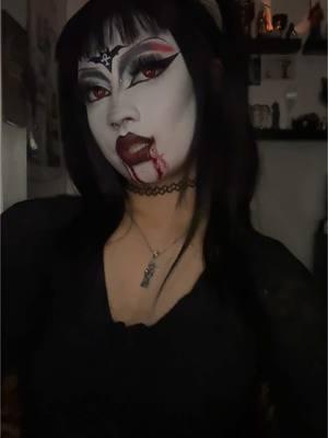 sacrifice 🦇 makeup credit to @estrella 𖤐  #goth #gothmakeup #redandblackgoth #redandblackgothmakeup #gothmakeup #gothinspired #gothmakeuplook #gothlook #alternative #mua #makeupxgraves #fakeblood #creativemakeup 