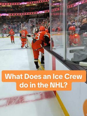 Go behind the shovel as the Ducks ice crew goes to work during a tv timeout to scrape the ice. #hockey #anaheimducks #NHL @anaheimduckspowerplayers 