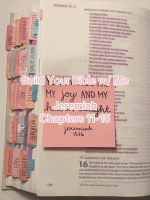 Build Your Bible w/ Me | Jeremiah Chapters 11-15 | #Bible #Biblesupplies #Christian #BibleOrganization #BibleStudy #BuildYourBible #Jeremih