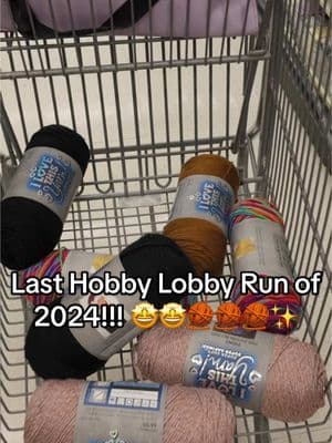 Last @Hobby Lobby run of 2024 🤩🧶 thank you so much for your support! My super crazy flash sales end tomorrow so get your orders in today. I love y’all, happy holidays! 🫶🏾✨ #crochetbyk #placeyourorders♡♡ #linkinbio #fyp #crochetbykhobbylobbyrun #hobbylobby #hobbylobbyyarn 