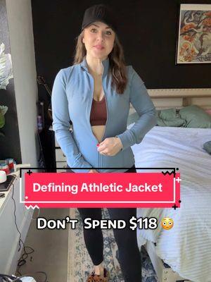 The best defining sports jacket! #definedjacket #womensjacket #athleticjacket #workoutjacket #yogajacket #pilatesjacket #athleticwear 