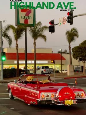 STAY CRUSIN’⚜️ #CruisingHighlandAve • #ab436 #cruisingisnotacrime #nationalcity #westaycruisin #lowrider #highlandave #impala #impalascc 