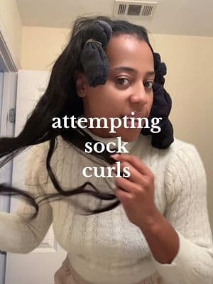 now wait one second glasses 🧦#sockcurls #sockcurlstutorial #blackgirlhair 