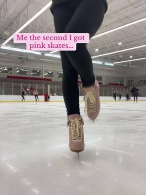 They are so pretty! 🩷 #pinkskates #riedell #IceSkating #figureskatinglove #figureskating @Riedell Skates - Ice 