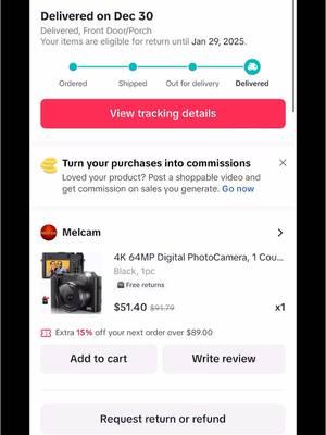 Melcam is the shop and they wanna send me a $15 refund. Don’t shop with them  #melcam #TikTokShop #tiktokshopfinds 