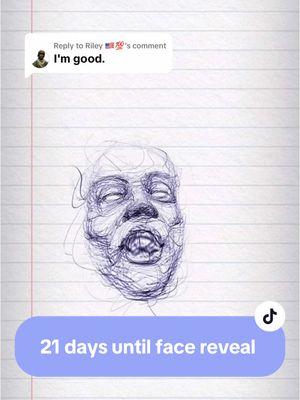 Replying to @Riley 🇺🇲💯 21 days until face reveal #massfollowing #cmsketchface #21days #sketchpad 