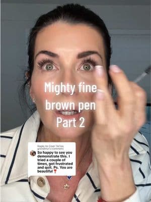 Replying to @Cool TikTok grandma more on the #mightyfine #browpen #browtutorial #makeupover50 