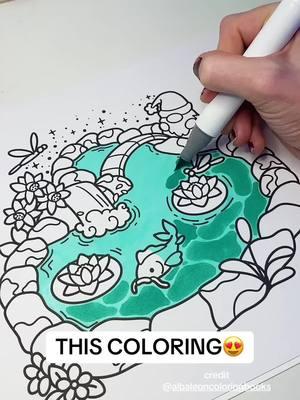 im obsessed  credit @albaleoncoloringbooks #creatorsearchinsights #coloring #coloringbook #markers #markerart #drawing #gotit #satisfyingcoloring 