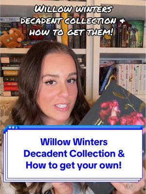 Obsessed with these! The link is in my bio! You can go back your amount now and have these in your hands in 2025! @Willow Winters @Decadent Collectors Editions @Hambright PR  #greenscreen #BookTok #books #collectorseditionbooks #specialbooks #willowwinters #willowwintersbooks #reader #bookish #musthaves #booklover #fyp #viral #booktokfyp #mikaylasbooknook 