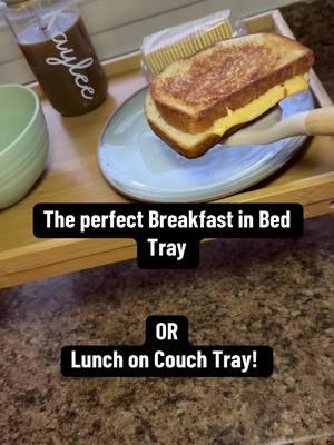 We have used this tray so much for couch snacks while watching movies too! And used as an elevated dessert board on Christmas! Such a versatile product. #lunchtray #breakfastinbed #couchtray #couchtable #charcuterieboard #tvtray 