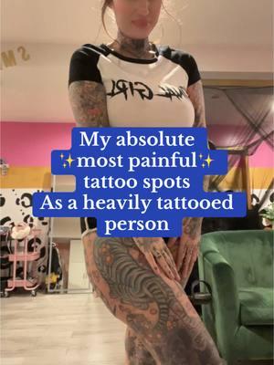 Agree or disagree???? These were merely MY most painful spots. #tattoos #tattooedgirl #girlswithtattoos #tattoopain