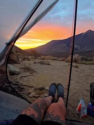 View from an Unbound 2 tent on the G131 Tenerife trail. #backpacking #hyperlitemountaingear #hyperlite #ultralightbackpacking #ultralight #ultralightgear #backpackinggear #Hiking #adventure #Outdoors