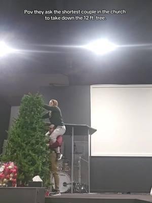 and yes we did it this fast, not sped up at all 🥱 #church #stage  #short #youthpastor #pastor #churchtiktok #godlovesyou #God #christ #Christmastree #treetakedowntime 