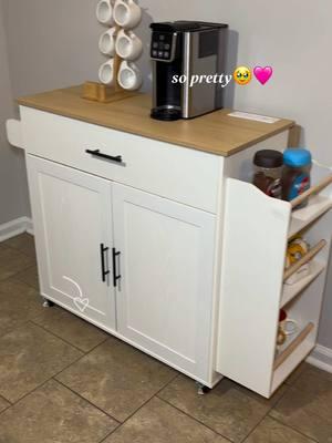 the prettiest kitchen island🥹☕️💕 #kitchenisland #modern #fyp #kitchenfurniture #coffeelover #tiktokshopfinds #kitchenfinds 