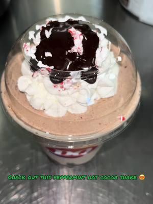 This peppermint hot cocoa shake was soo good 😋 #dairyqueen #fyp #christmas #fypシ #new #icecream #viral #DQ #video #custom #fav #cold #cocoa #hot 