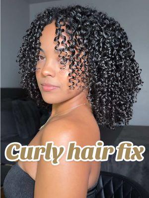 Mid week curly fix 🫶🏽 #curlygirl #haircare #routine #hair #bonnet #naturalhair #washngo #maintenance  