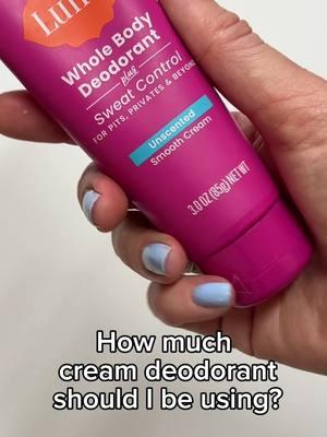 Use just a pea-sized amount anywhere you have odor but wish you didn't! One tube of Invisible Cream Whole Body Deodorant = 150 underarm applications (two armpits) or 300 “anywhere else” uses 🙌 #lume #lumedeodorant #sweatcontrol #howto #stayfresh #nosweat