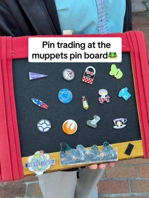 One of the CUTEST pin boards in Disney World is definitely this Muppet*Vision 3D theater board 🥺 But I’m sad that it looks like the stickers fell off & all the decor it had!!! #muppetvision3d #disneypintrading #pintrading #muppets 