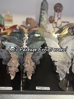 Thank you for your order Errin! #crystals #gemstones #crystalcarvings #crystalbundle #dragon #dragonwings #crystaldragon #butterfly #butterflywings #crystalbutterflywings 