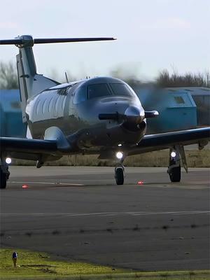 Pilatus PC-12 touches down at London Stansted operating another VIP flight with this versatile turbo prop #pilatus #pc12 #vip #turboprop #businessjet #aviation #planes #fyp #airport #pilot 