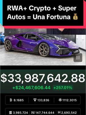 RWA + Crypto + Super Autos = Una Fortuna 💰 Únete a CryptoMaster aquí: www.GlobalMastery.com/info #crypto #cryptoautos #autos #lambo #whenlambo #Ethereum #lamborguini #supercar #rwa #exoticcars #criptomonedas #bitcoin #tokenization  