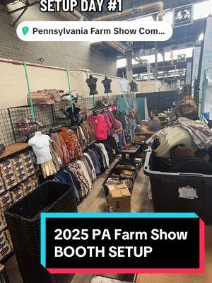 Many hands make light work! We had all hands on deck for a successful set up day at the PA Farmshow! Our goal was to get far enough along today so we didn’t have to work NYE or New Years day, and we did just that. The booth is 90% finished; we just need to add some finishing touches on Thursday 🤗 Raise your hand if we will see you at the 2025 PA Farmshow 🙋‍♀️🙋‍♂️ #pennsylvaniacheck #pennsylvaniafarmshow #pafarmshow2025 #pennsylvaniaagriculture #farmandranch #stockyardstyleboutique #shopsmall 