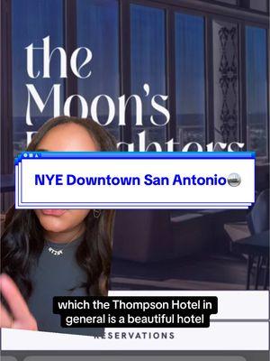 Things To Do This NYE In San Antonio ✨ Moons Daughter NYE Rooftop Party  Use code FAITHNYE for 10% of General Admission🎟️✨ ✨Tickets Include✨ ⁠🪩Open premium bar access⁠ ✨ Access to multi-floor activations starting at 8 p.m.⁠ 🪩Champagne station with seasonal sorbets⁠ ✨ Tray-passed hors d’oeuvres featuring Foie Gras and A5 Wagyu⁠ 🪩Beats by DJ Catwalk⁠ ✨ Views of the city’s fireworks⁠  #sanantonionye #sanantoniodowntown #sanantonionewyears #sanantoniotiktok 