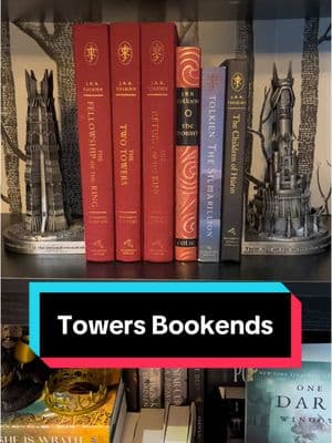 Caught between a wizard and a dark lord. 📚 #3dprinting #fypシ #BookTok #bookshelfdecor #3dprintforyourshelves #bookish #lotr #twotowers #lordoftherings #bookends 