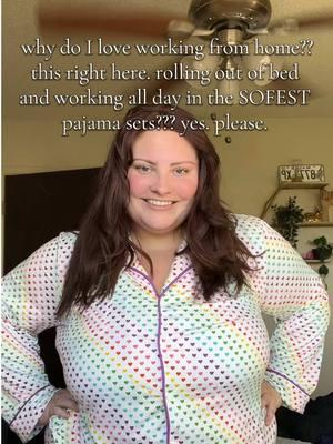 LOVE LOVE LOVE these so much🌈💛 wearing a 3XL for reference! #pajamas #pajamaset #pluspajamas #plussizepajamas #plussize #plusesizegirl #plusedition #plusfashion 