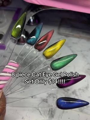 This Cat Eye Gel set is 10/10! So many colors for cheap! #nailtech #757nailtech #vanailtech #cateye #cateyegel #gelnails 