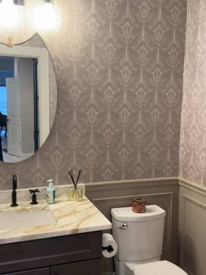 #bathroom #wallpaper #halfbath #hgtv #buffalo #wallpaper 