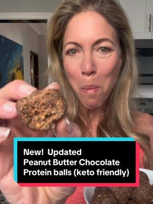 My (no bake) Chocolate Peanut Butter Protein Balls have gotten an update!! Now they’re lower carb and higher in Omega-3 healthy fats.  They’re also keto friendly at 63% fat, 24% protein & 13% carbs. I used @Puori protein for the cleanest whey protein around (link in bio for 20% off), but you can make these vegan with plant based protein powder also. 2 balls are around the same calories as a store bought protein bar, but healthier because less processing.  I’m addicted! 🤤 📸Screen shot the ingredients in the video for the recipe.  Mix in a food processor, Blendtec blender or by hand. Would you make these?  Let me know below if these are up your alley. #proteinrecipe #proteinballsrecipe #ketorecipes #lowcarb #veganfriendly #proteinsnack #omega3s 