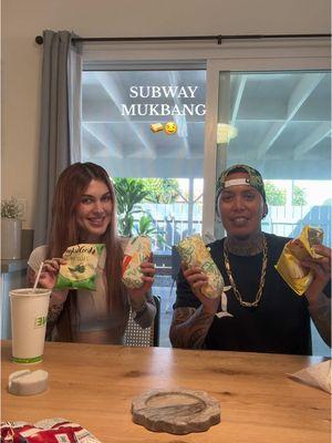 SUBWAY MUKBANG WITH @Niko 🥪 #subway #mukbang #mukbangeatingshow #mukbangasmr #eatingshow #eatwithme #eatingsounds #couple #couplesoftiktok #couplegoals #couplescomedy 