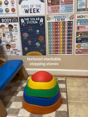 Textured stackable stepping stones - #steppingstones #play #learning #learningtoy #toddlersoftiktok #kidstoy #fyp #fypシ #foryoupage #balance #balancing 