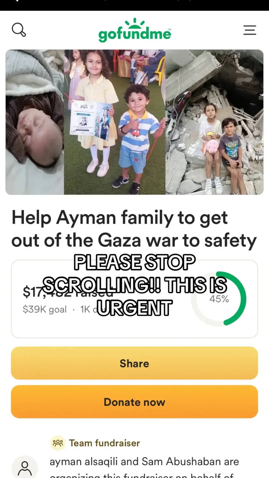 the link to their gofundme is in @hallafamily🇵🇸🍉🌈’s bio and will be posted in the comments!! #freepalestine #savegaza #reach #donationsneeded #fyp #xyzbca #foryoupage #🇵🇸 