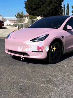 That’s my girl🪞🎀✨ #fyp #fypシ #pinkcar #pinktesla #pinkmodely #tesla #modely #foryoupage #MomsofTikTok #girltok #fypシ゚viral #carsoftiktok 