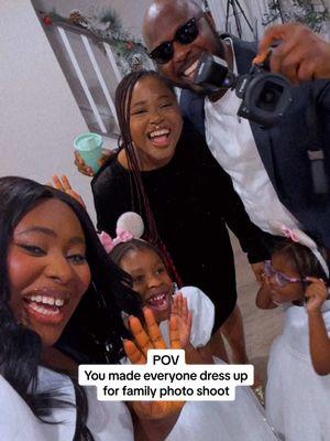 I live for these little memories we create😍  and being able to do it anytime we want too🙏 so yeah we missed Christmas I wasn’t going to let it happen for the new year 😜 made everyone search their closet and came up with this last minute 😂 love it 🤩 POV: you made everyone dress up for an impromptu family photoshoot 📸 . . . . #family #familyphotoshoot #momlife #familyphotos #MomsofTikTok #parents #momoftwo #grwm #holidayphotos #newyearphotoshoot #diyphotoshoot #sahm 