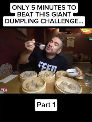 ONLY 5 MINUTES TO BEAT THIS GIANT DUMPLING CHALLENGE... #food #challenge #bbq #asmrtiktok #foodtiktokfood #competitive #mukbangeatingshow #Joel #Hansen #eating 