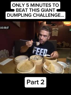 ONLY 5 MINUTES TO BEAT THIS GIANT DUMPLING CHALLENGE... P2 #food #challenge #bbq #asmrtiktok #foodtiktokfood #competitive #mukbangeatingshow #Joel #Hansen #eating 