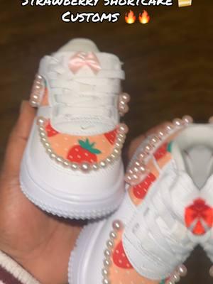 When u get Customs from me , you get the best 🔥🔥🔥 Strawberry Shortcake 🍰 Baby customs ! Tap in and get yours today 📲📲 Best in the Midwest ‼️‼️ #Fyp #fypシ #foryourpage #viralvideo #customshoes #babyshoes #strawberry #viraltiktok 