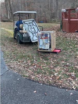 This man is always rigging up something to this golf cart 🤣😭 🛺  #jockandbelle #fypシ゚viral #grandparentsoftiktok #laugh #funnyvideo #grandparents #grandpa #papa #golfcart #work 