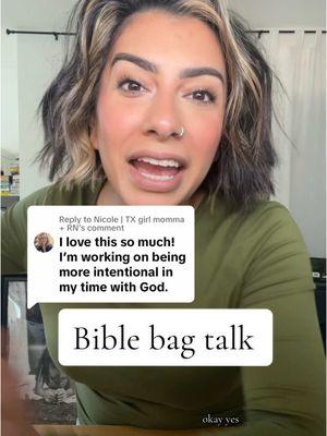 Replying to @Nicole | TX girl momma + RN  That’s exactly it friend !! Just an accessory / tool to get more intentional with spending time with God ❤️ #biblebag #biblestudy #biblestudytime #christiantiktok #over30 