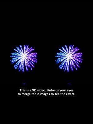 Celebration This is a 3D video. Unfocus your eyes to merge the 2 images to see the effect. #3Danimation #stereoscopicvideo #MagicEye #3Dvideo