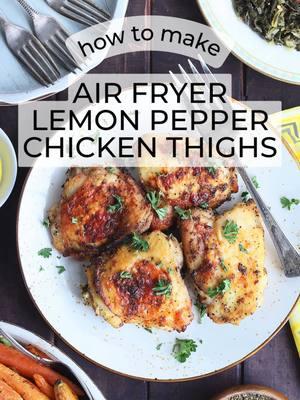 Elevate your dinner game with crispy, juicy lemon pepper chicken thighs made effortlessly in the air fryer—bursting with zesty flavor and ready in no time! #airfryer #airfryerrecipes #airfryercooking #airfryerchicken #chickenthighs #lemonpepperchicken #lemonpepperchickenrecipe#airfryerrecipe #chickenthighsrecipes