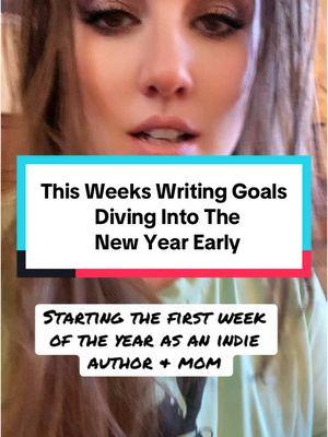 What are your writing goals for this week? Are you giving yourself a little more time, or are you jumping in early with me?  I didn’t want to set a rigid goal since I’m still celebrating the release of my fifth book, BUT I do know I need to get started so I don’t fall into a slump. Big goals this year, so I’m diving in tonight! Woohoo! #writinggoals #authorsoftiktok #indieauthor #writingabook #writersoftiktok #authorlife #momswhowrite #writingbooks #goalsetting #authorgoals 