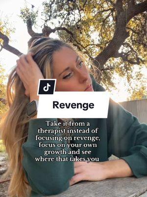 Ask yourself “What does revenge get you?” #therapistsontiktok #therapytiktok #licensedprofessionalcounselor 